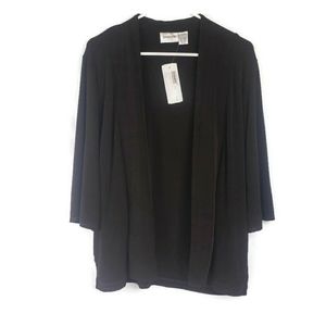 Chico's Travelers Dark Brown Open Slinky Cardigan